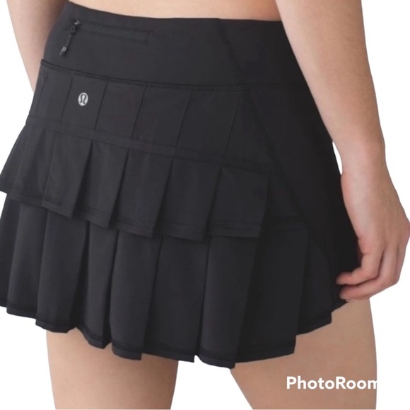 Lululemon Black Pacesetter Skirt Skort size 8 - Picture 2 of 8